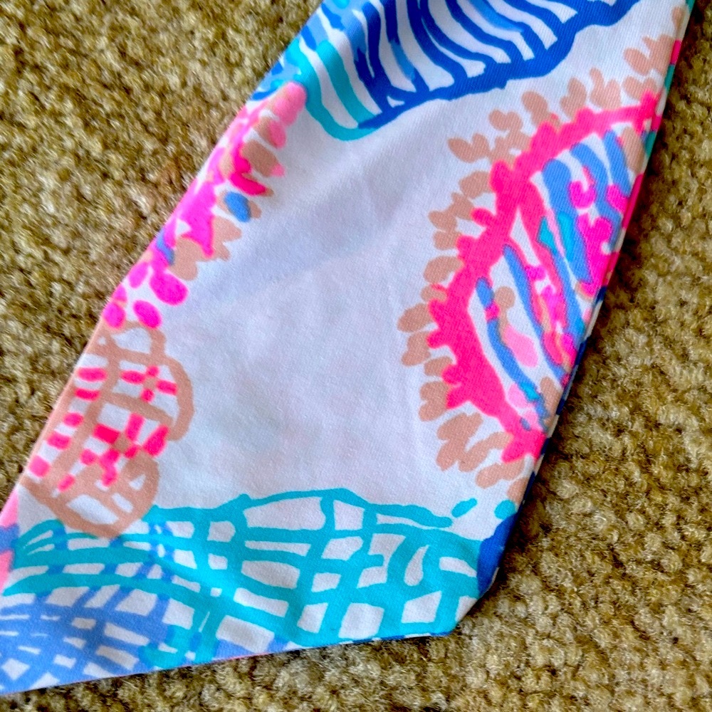 NWT Lilly Pulitzer Pink and Blue Hair Scarf - Picture 6 of 9